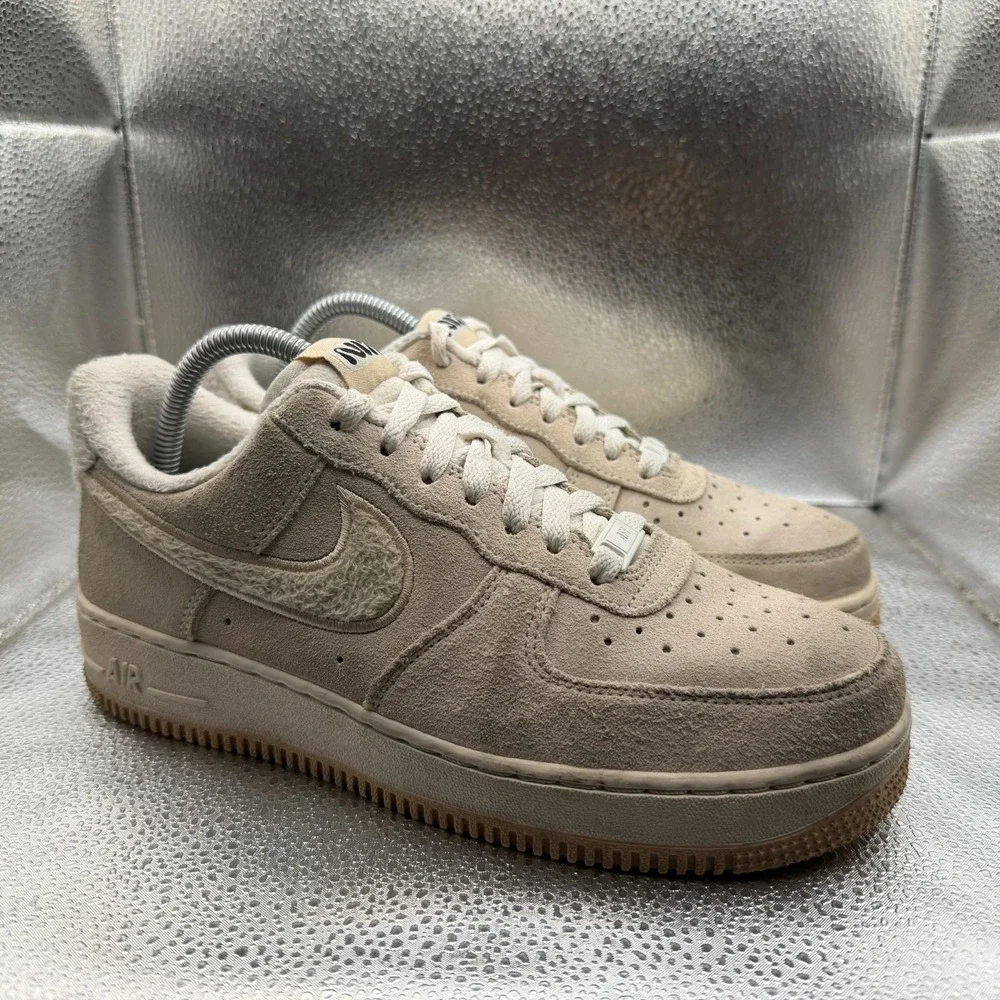 Size 8 Nike Air Force 1 '07 SE Sand Drift Fleece‎ Womens Sneakers DQ7583-001